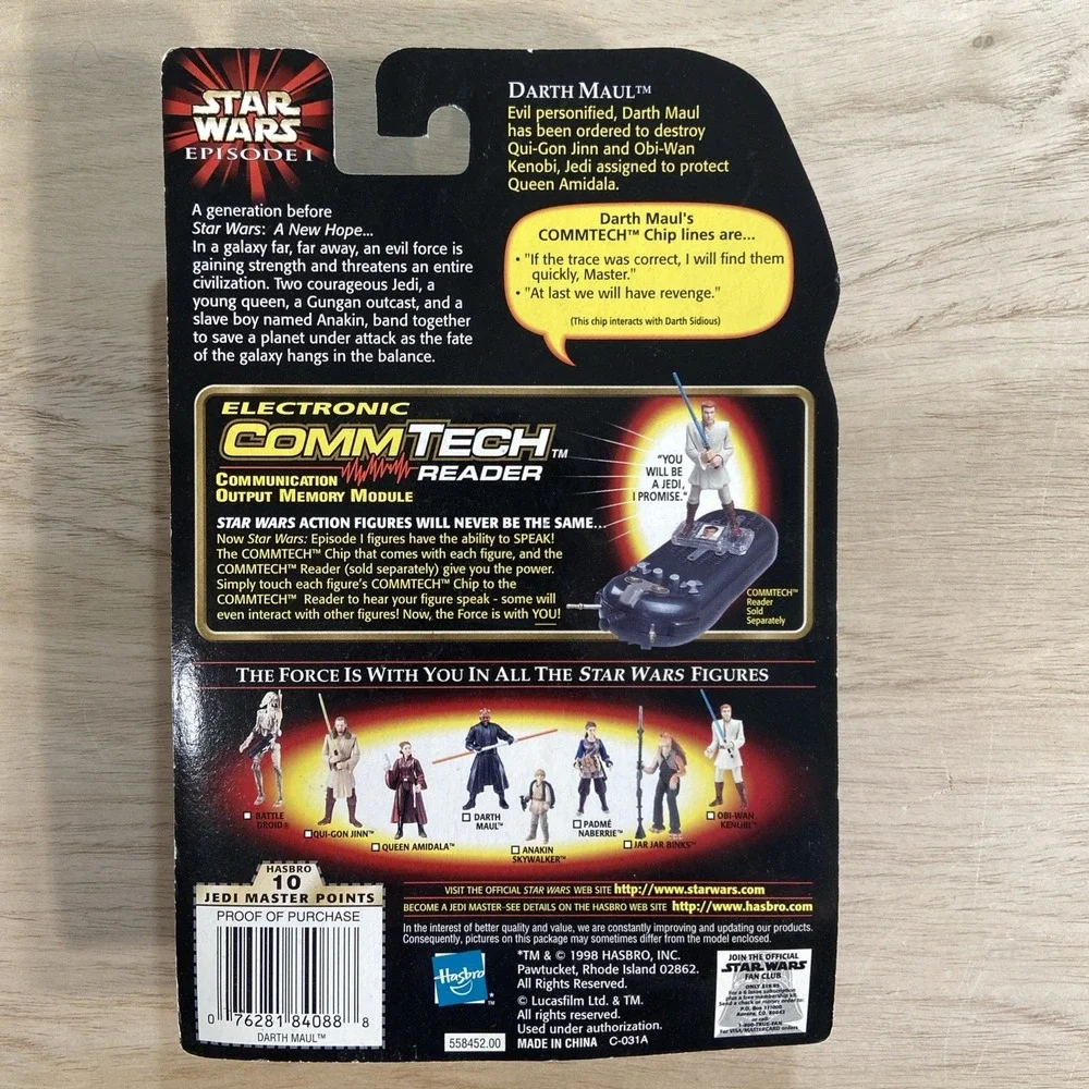Star Wars Episode 1 Talking RARE Black Vest  Darth Maul Double Bladed Lightsaber